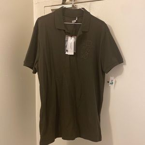 Versace collection dark green polo shirt